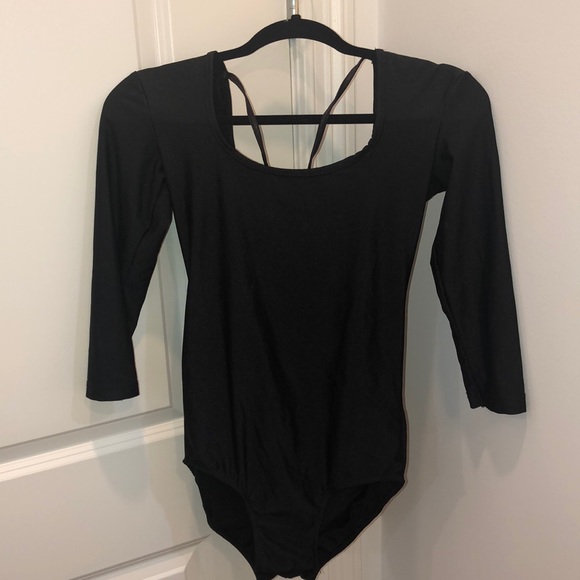 donating 5/20 Long Sleeve Black Bodysuit small medium - Picture 2 of 5